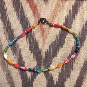 Rainbow ankle bracelet